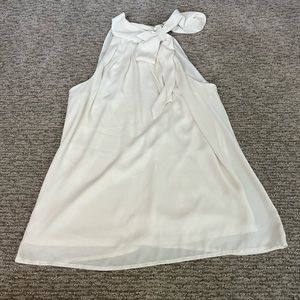 New Women White Express Halter Top with Bow Size XS
